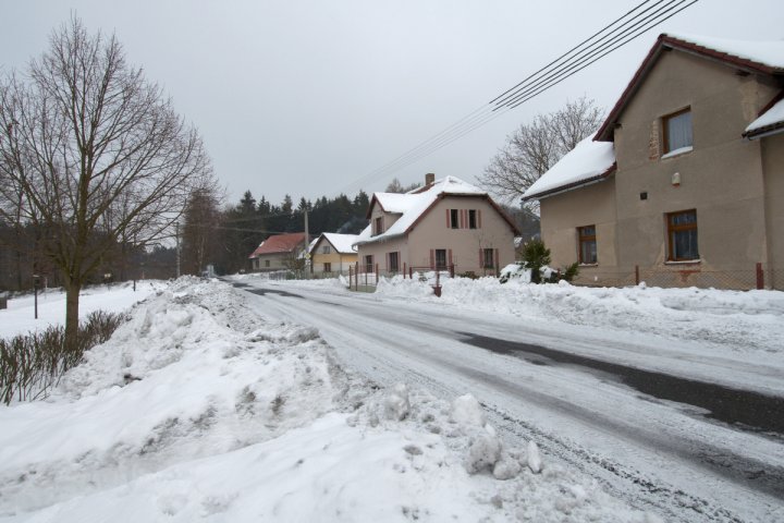 Mirošovice v zimě