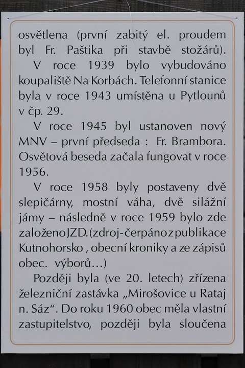 725 let od prvn&iacute; zm&iacute;nky o obci Miro&scaron;ovice