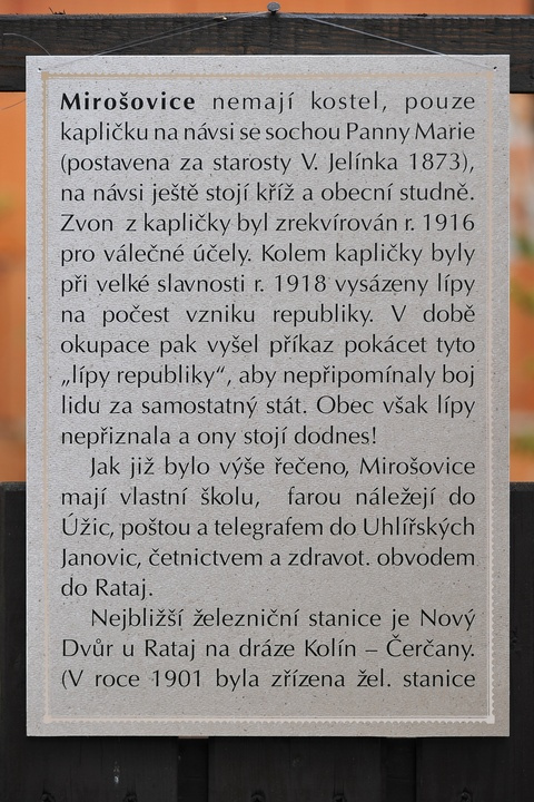 725 let od prvn&iacute; zm&iacute;nky o obci Miro&scaron;ovice